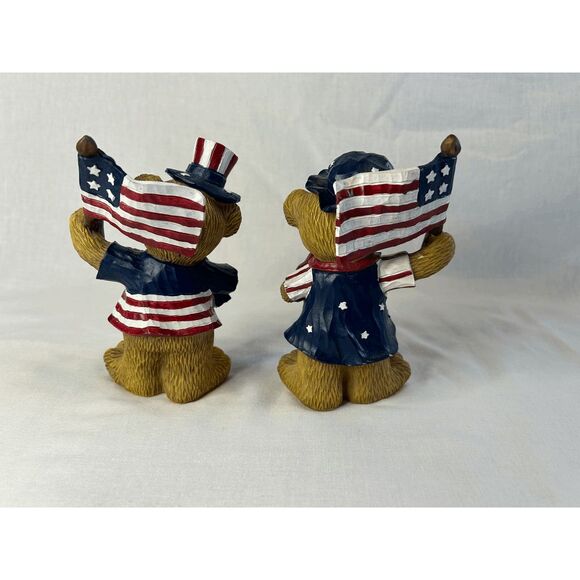 American Bear Statue/Figurines Set, Fourth of July, Americana, Flags, Decor - Picture 6 of 6